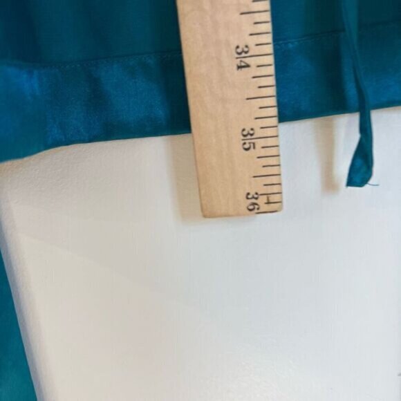 Vintage Y2K La Vie En Rose Women’s S/M Blue Satin Belted Nightwear Robe Sleepwea - Picture 11 of 15